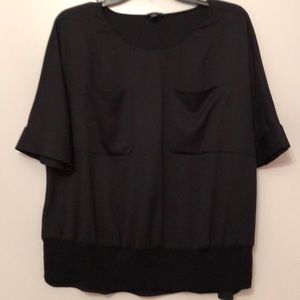 Ann Taylor Black Blouse Size 8